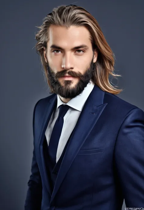 trimmed man with long hair and beard wearing a suit, mélange de la Saint-Valentin, photo professionnelle, profile image, Christine Kritkou, by Emma Andijewska, alexandre bourlet, Alexandre Waliszewska, Alessandro Barbucci, laura sava, julia sarda, photo de...