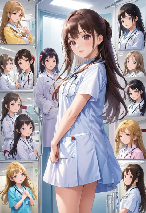 （Highest quality）、（masterpiece）、（detailed）、
（beautiful girl）、（Multiple Girls）、（Lots of girls）、
（慣らせ君のillの町を）、（ill）、（sick）、（hospital）