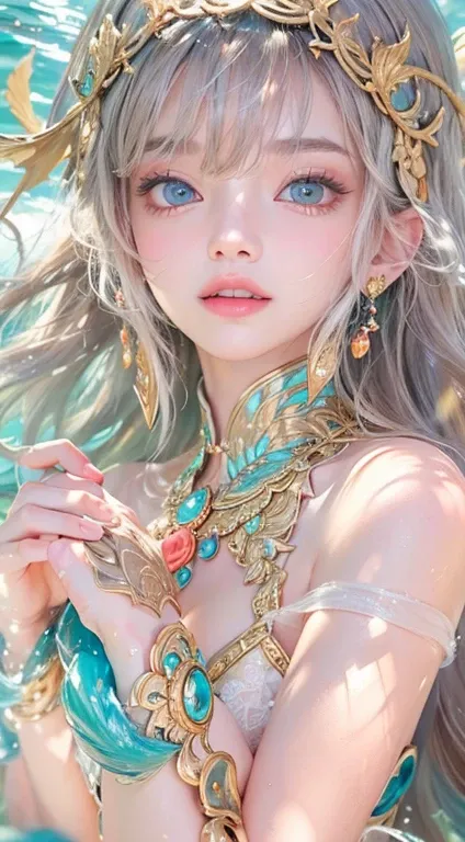 Low Teen Girl, 10 years old, Dragon Princess, （Highest quality real textured skin),(Abysmal),(Are you okay, round, Symmetrical eyes),Delicate facial features,(Burning bright cold eyes), She has beautiful tiger eyes, Very slim and slender figure, naked, nud...