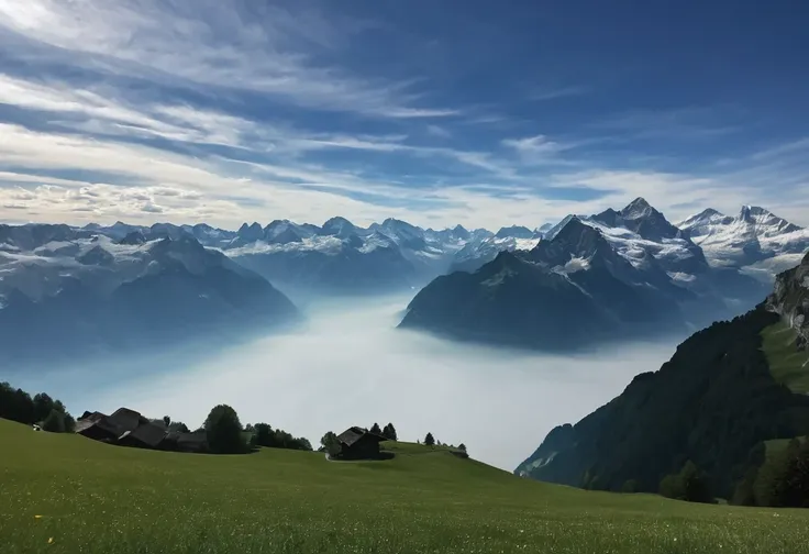 beautiful sky land beautiful view mountain alps switzerland