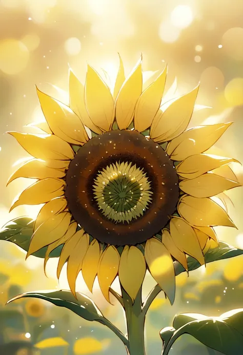 cute anthropomorphic sunflower logo