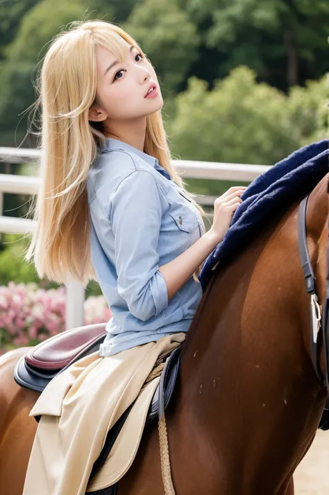 Japanese,20th Generation,Blonde gal,Blowjob,Horse riding