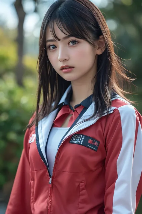 (8K, RAW Photos,Highest quality, High resolution:1.1), (Ultra-realistic:1.4),(Realistic, Realistic:1.3),The Beauty of Japan、Rhythmic gymnastics club、Rhythmic Gymnastics Uniform、((Upper Body:1.3))