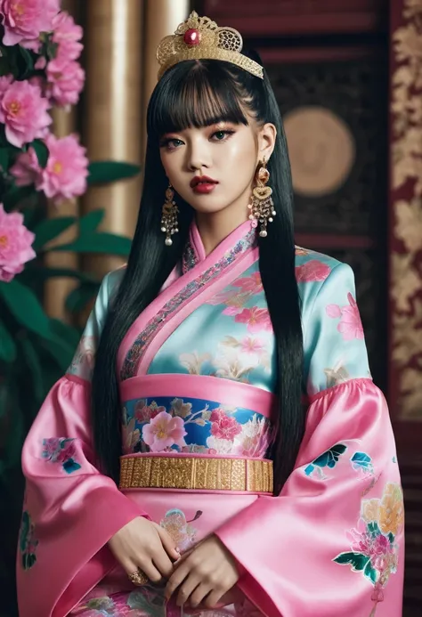 Lisa from Blackpink in the style of an Oriental princess 