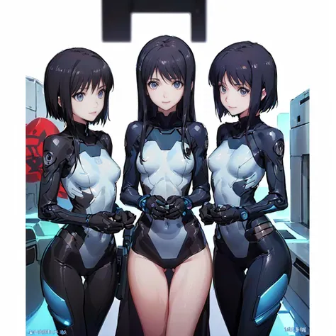 (((High resolution))), (((Very detailedな))), (((Three Girls:1.3))),((７Head to Body:1.3))、 (((Midday Blue Background)))、(((Cute face:1.3))), (((smile:1.5)))、(((Beautiful and detailed eyes:1.3))), (((Very detailed))), (((Details face:1.5))), break , ,sunny, ...