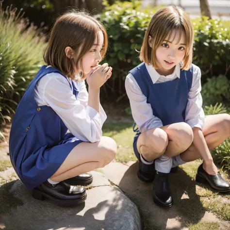 suwako moriya kneeling　thong mocking　cute face