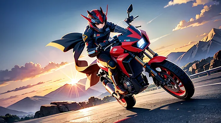 best quality, Ultra-high resolution, Large displacement motorcycle, Mecha, , Science Fiction