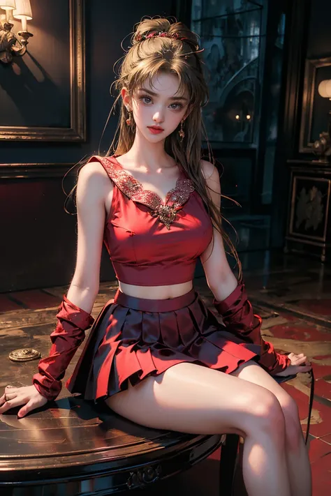 split,Sitting,shows her panties, wear a red skirt,sexy outfit,(Best quality)), ((masterpiece)), (detailed), perfect face((Best quality)), ((masterpiece)), (detailed), perfect face(Best quality)), ((masterpiece) ), ( detailed), perfect face (Best quality), ...