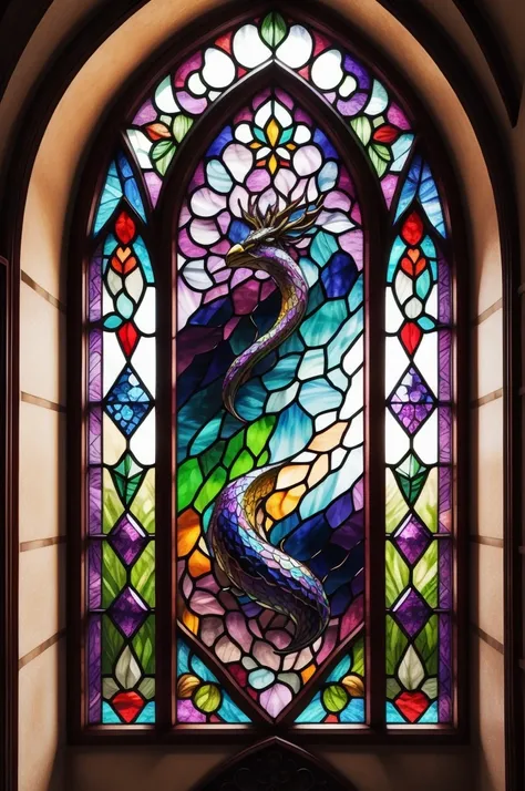 a picture of a stained glass window, intricate art, by mario dubsky, stained glass art, amethyst stained glass, detailed art in ...