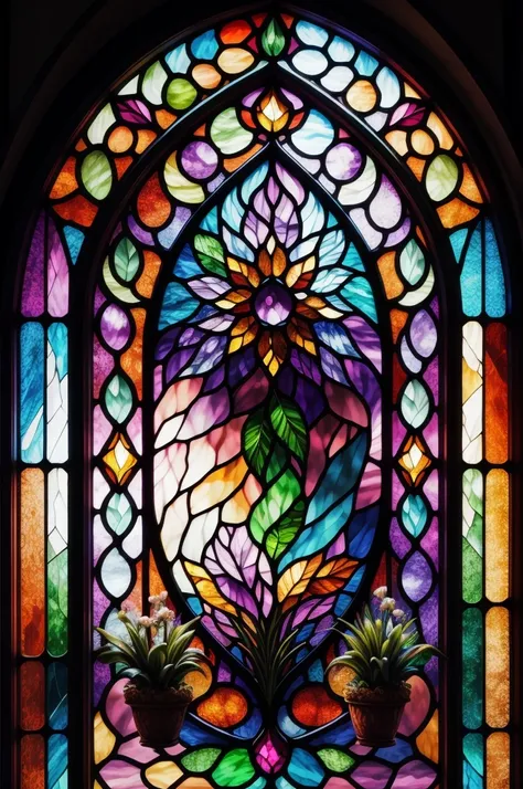 a picture of a stained glass window, intricate art, by Mario Dubsky, stained glass art, amethyst stained glass, detailed art in color, by Robert Richenburg, by Adrienn Henczné Deák
