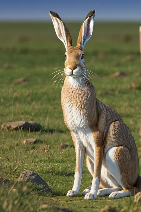 Illustration The Tale of the Brave Hare, long ears, Squinty eyes and short tail