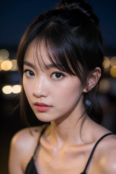 night（night)、(8K High Resolution), (Highest quality), (RAW Image Quality), (reality), (that&#39;reality的な:1.37), Big eye,Long eyelashes,that&#39;Exquisite（Live-action reality的な style）,The ultimate face,reality的な光と影,Distinct facial features,Milky skin, Skin...