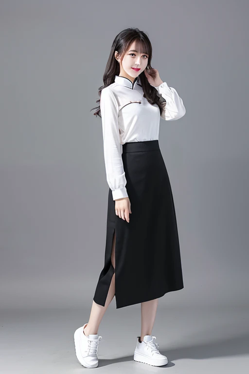 Chinese women、black tightini skirt