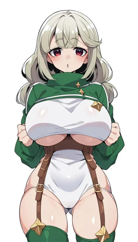 score_9, score_8_up, source_anime,kiwi-default,very big breasts,((1girl)),White background,shiny skin,チャイナドレス,front view,