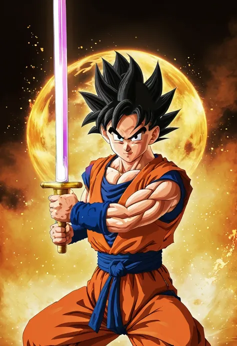 dragon ball，Sword in both hands,Furo Gohan, Miray Gohan. 