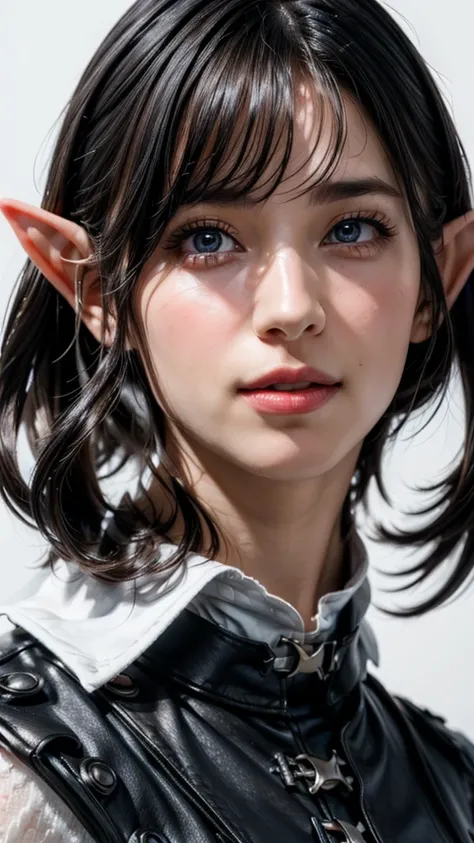 ((beautiful face:1.4)), (purelos face_v1: 1.0), half body,((white simple background)),super detailed beautiful elf girl 30 years...