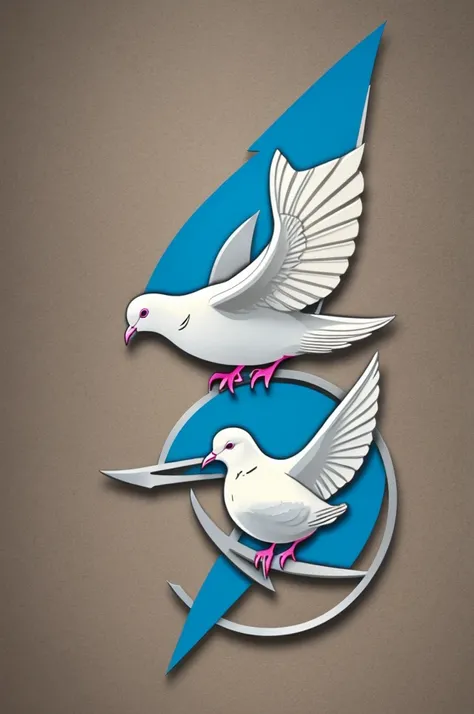 Make a logo that says the art ofazareel and has a dove next to the letters