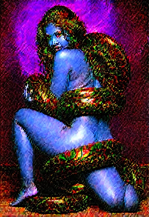 Topless Pink thong   Happy Horny, aroused 1girl), beautiful kneeling Indian  young teen girl with  giant colossal black titanboa squeezing her hard, wrapped in thick spiraling coils, constricted, struggle, gasping for air, snake attack, snake peril, moonle...