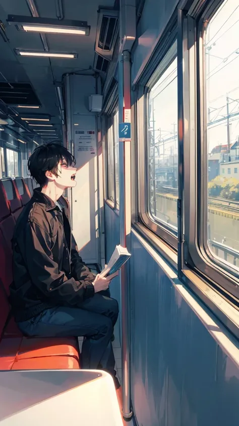  A 24-year-old man, looking out from the trains window and he scream