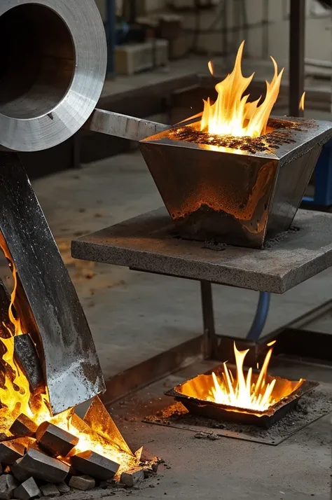 Describe the process of how molten metal becomes a solid bone hard metal. 