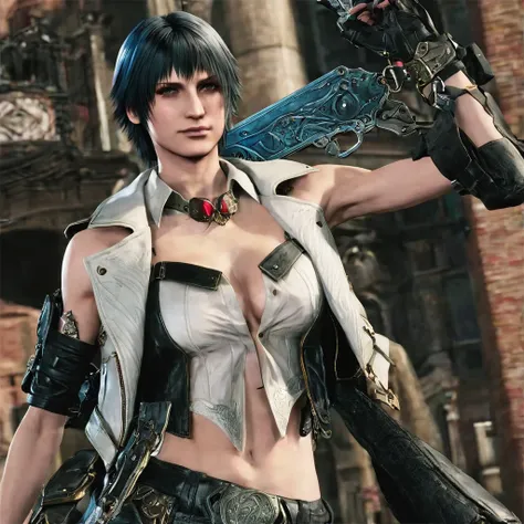 lady (from devil may cry 5:1.1), white bra