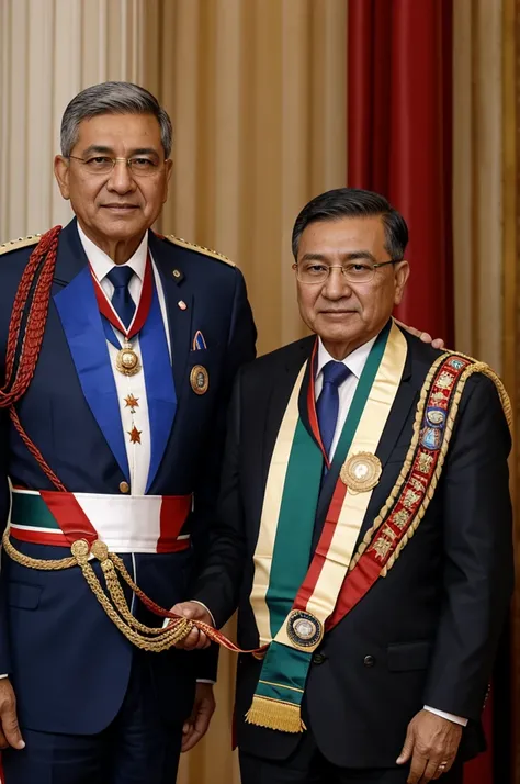 Mosca President receives the presidential sash of an Eagle
