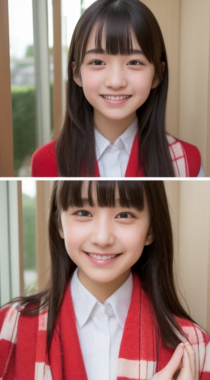 Identical twin sisters from junior high school in Japan、(8K, RAW Photos, Highest quality, masterpiece: 1.2), Very detailed, Super Resolution, (Realistic, Actual photo: 1.37), (photoRealistic: 1.6), Eating lunch on the 寝室, High resolution raw color photos, ...