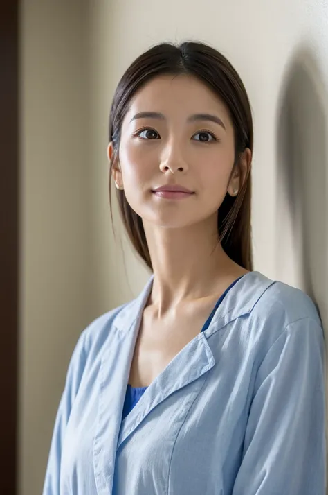 ((Highest quality)), ((masterpiece)), (detailed),Perfect Face,Japanese,Female doctor,White,Beauty