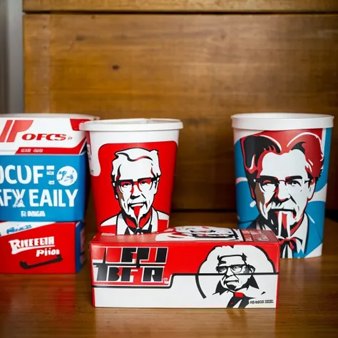 KFC Fried Chicken Box, on a table  