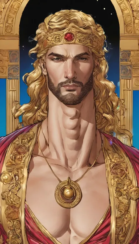 hermaphrodite greek god with masculine and feminine features in perfect union as a marvel character