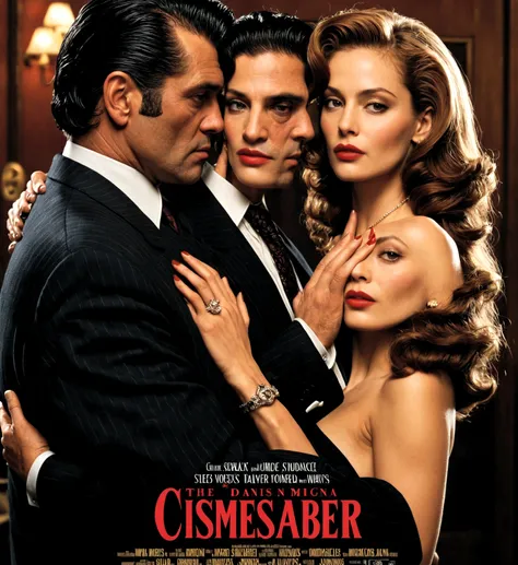 cover of a film that talks about a romance between a mobster and a beautiful woman 