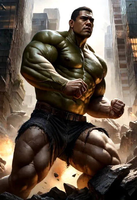 (best quality,4k,8k,highres,masterpiece:1.2),ultra-detailed,(realistic,photorealistic,photo-realistic:1.37),hulk,marvel comics,s...