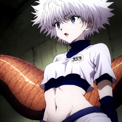 killua ahegao crop top and lamia body 