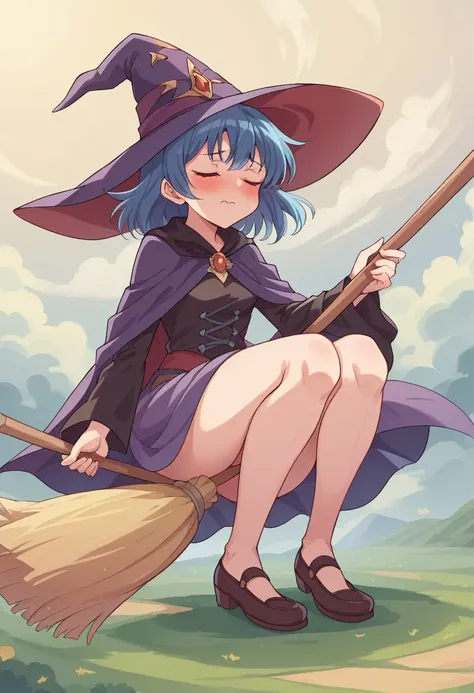 ((((空を飛ぶwitch))),((Ride a broom)),Straddling a broom,Fantasy,Beautiful light and shadow,Anatomically correct,masterpiece,Highest quality,最高masterpiece,8K,Use of magic,witch:witchの帽子:witchの衣装:Familiar,Wind,Fantasy,wonderful,An illustration,Digital Art,wonde...