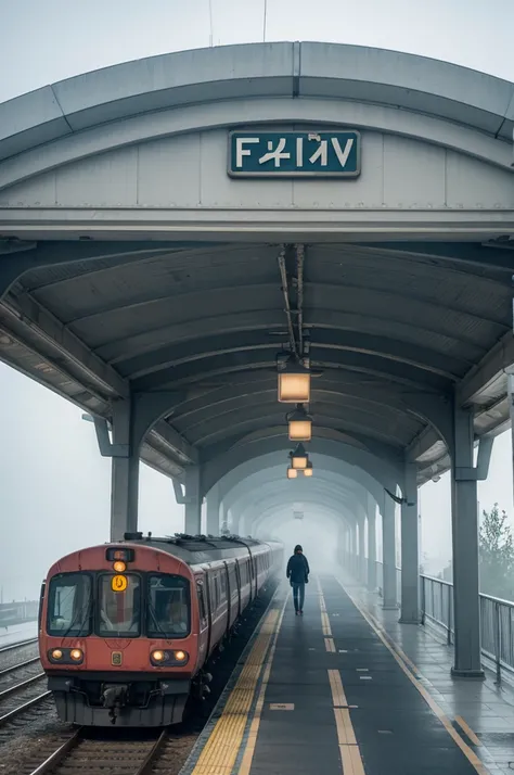 fog train station