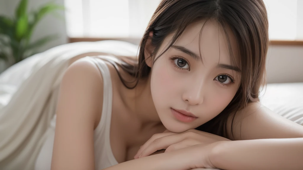 Beautiful woman、２０age、Photographic quality、Natural light、(フォトRealistic:1.4)、(Highest quality:1.2)、(Ultra-high resolution:1.2)、8K、RAW Photos、Realistic、High Detail、Film Grain、Detail Skin、Symmetrical、Delicate skin、Real human skin、pores、Super detailed、Detailed...