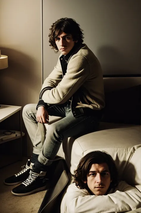 The photo from the humbug album by arctic monkeys, but let it be replaced by snoppies 