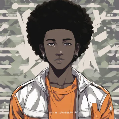 (boy1),(16-year-old teenager),(Average physical height of a 16-year-old teenager),(youthful appearance),(height 1.80),(dark skin color:1.5),(afro-descendant:1.5),(Brazilian nationality),(short curly black hair),(brown eyes) 