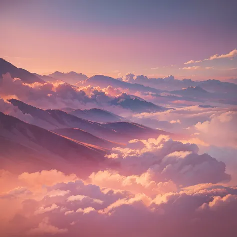 a beautiful pink sky, a serene landscape, detailed clouds, pastel colors, soft lighting, golden hour, dramatic atmosphere, cinematic, highly detailed, 8k, photorealistic, masterpiece, award winning, intricate details, vibrant colors, ethereal, dreamlike, e...