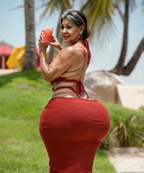 65 year old woman with huge ass