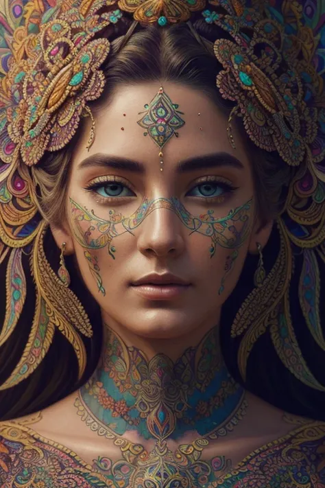 an extremely psychedelic portrait of a healer, Surreal, lsd, face, detailed, intricate, elegant, agile, highly detailed, digital paint, art station, conceptual art, seeds, sharp focus, illustration