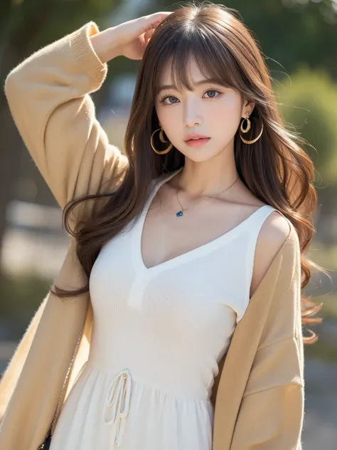  ((Highest quality, 8K, masterpiece:1.3)), concentrate: 1.2, Perfect body beauty: 1.4, Hips: 1.2, ((Long Hair, chest: 1.2)), (Dry clothes: 1.1) , (clear, Simple Background:1.3), Simple clothes: 1.1, Highly detailed face and skin texture,Delicate eyes, doub...