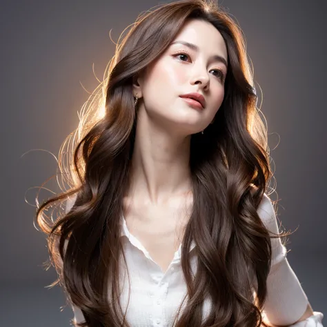 Beautiful mature woman with beautiful wavy long hair, she is alluring, Ultra-high resolution,(Realistic:1.4), ((Highest quality)), ((masterpiece)), (be familiar with),