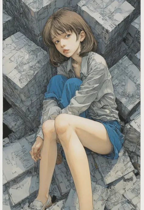 girl by Naoki Urasawa, best quality, masterpiece, Ultra high detail, 8k