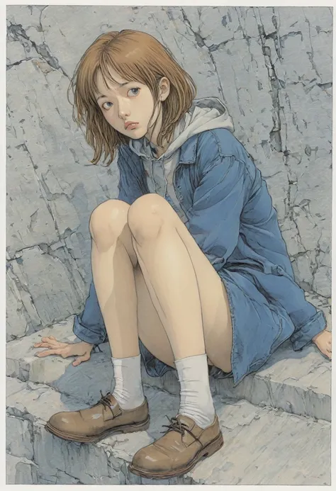 girl by naoki urasawa, best quality, masterpiece, ultra high detail, 8k