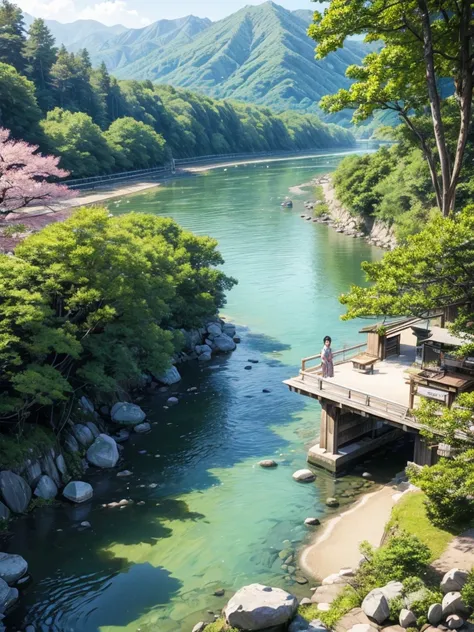 summer, Japan, River No People