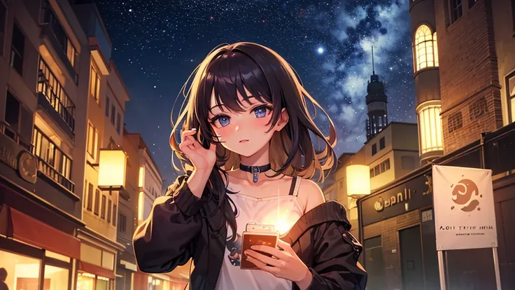 ((Highest quality)), ((masterpiece)), (detailed),(Perfect Face),LoFi Night Sky