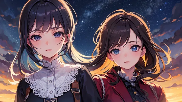 ((Highest quality)), ((masterpiece)), (detailed),(Perfect Face),LoFi Night Sky