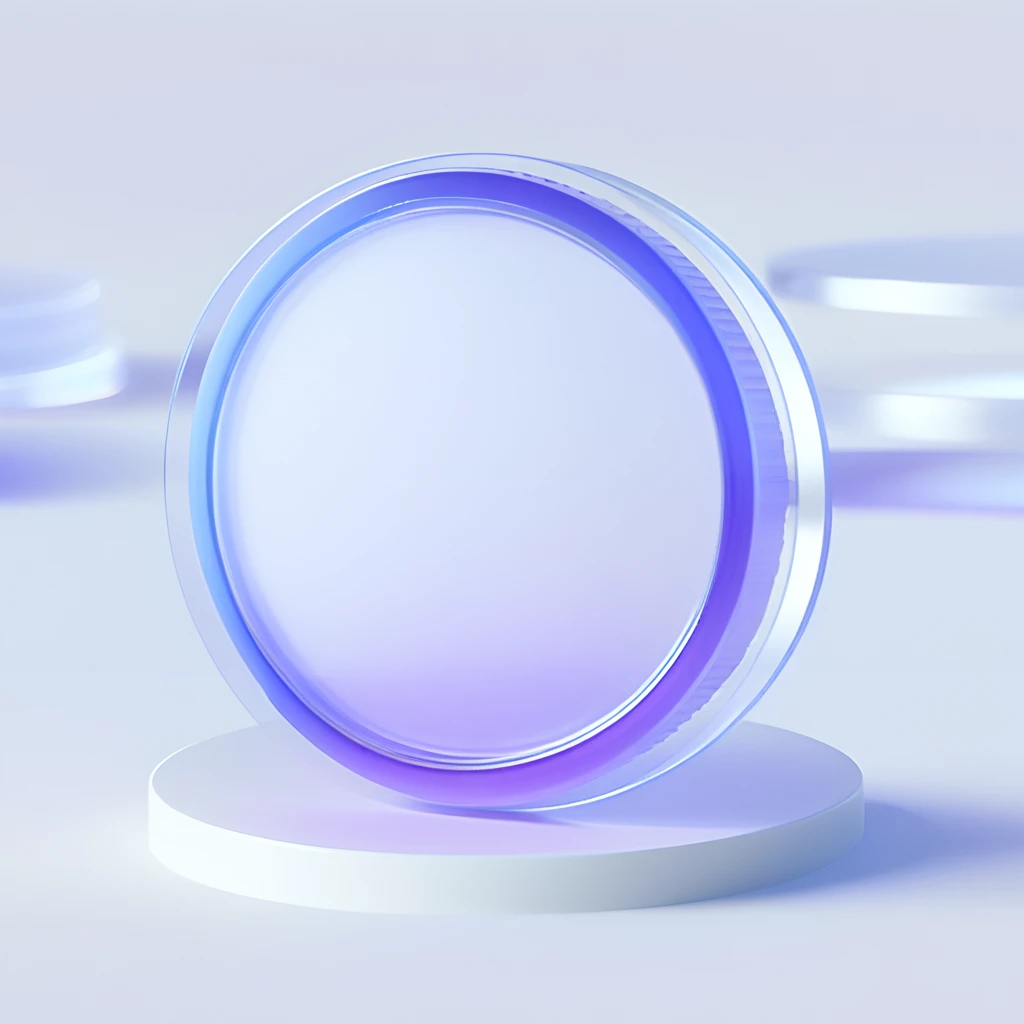 Circle icon,Lots of details, Octane Rendering, Transparent glass texture,Frosted glass, Transparent sense of technology, industrial design, White background, Studio Lighting, Sunlight, flat, Minimum, quasi-object, Axisymmetric, Blender, C4D, best quality, ...