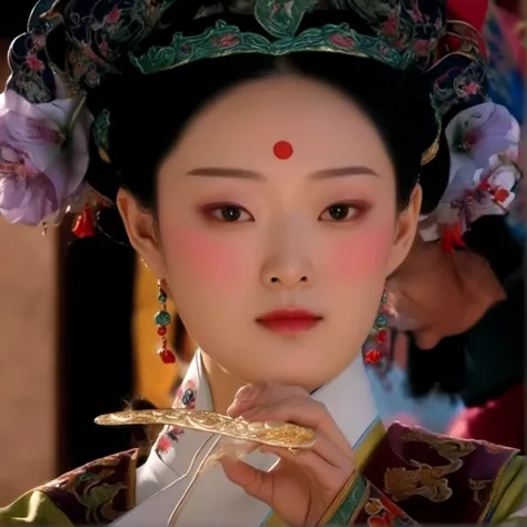 Close-up of a woman in traditional Chinese clothing making a &#39;quiet&#39; gesture, Chinese Princess, Queen of the Sea Mu Yanling, Chinese Beauty, ancient Chinese Princess, Chinese Empress, palace ， Girl wearing Hanfu, Inspired by Zhang Zeduan, Inspired ...